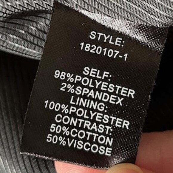 Current Air black double breasted blazer w/satin look lapel - Picture 8 of 13